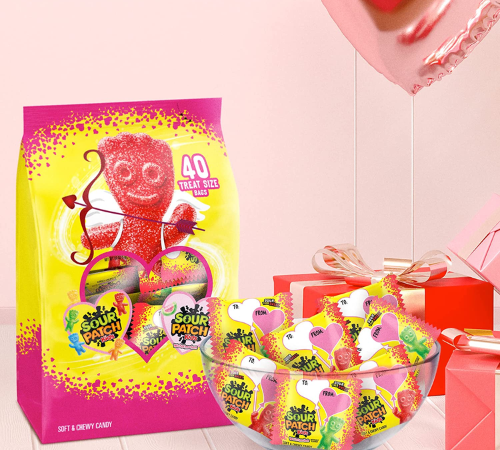 40-Count Sour Patch Kids Original & Watermelon Valentine Candy Snack Pack as low as $5.08 Shipped Free (Reg. $17) – 13¢/Snack Pack