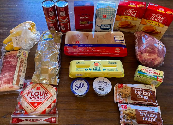 Gretchen’s $106 Grocery Shopping Trip and Weekly Menu Plan for 6 {Harris Teeter, Publix, Aldi, Ingles & Grocery Outlet}