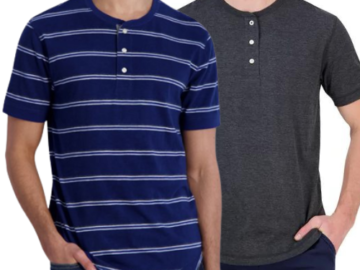 Chaps Men’s Short Sleeve Coastland Wash Henley T-Shirt from $7 (Reg. $35)