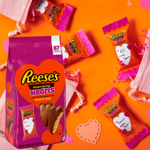 87 Pieces REESE’S, Milk Chocolate Peanut Butter Hearts Snack Size Candy $16.48 – 19¢ each