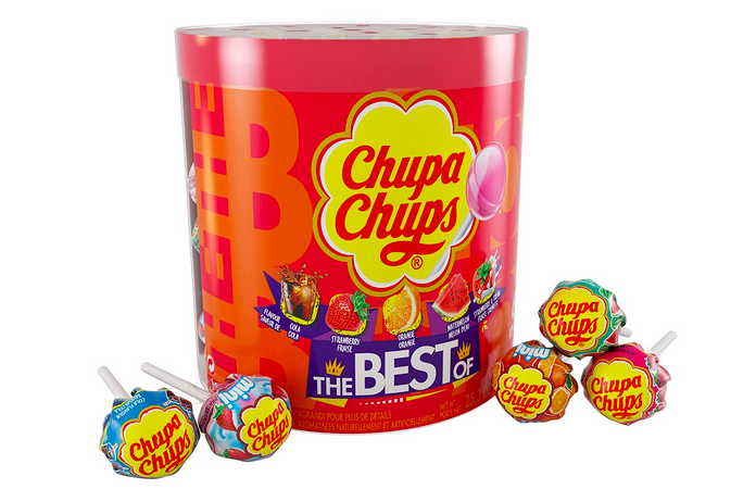 Chupa Chups Candy Lollipops Drum Display, 60 Count only $9.12 shipped!