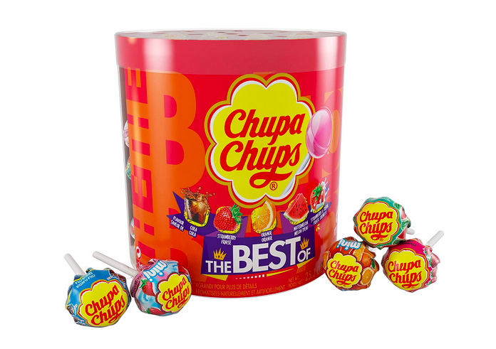 Chupa Chups Candy Lollipops Drum Display, 60 Count only $9.12 shipped!