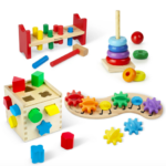 Melissa & Doug 4 Wooden Classic Rainbow Learning Toys