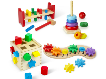 Melissa & Doug 4 Wooden Classic Rainbow Learning Toys