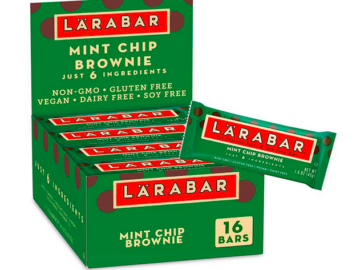 Larabar Mint Chip Brownie, Gluten Free Vegan Fruit & Nut Bars, 16 ct