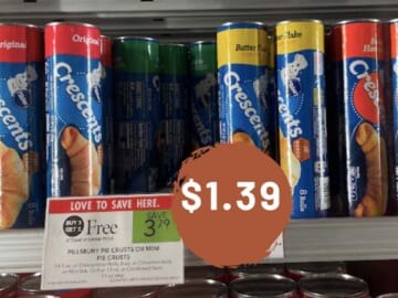 $1.39 Pillsbury Crescents, Biscuits, & Cinnamon Rolls at Publix