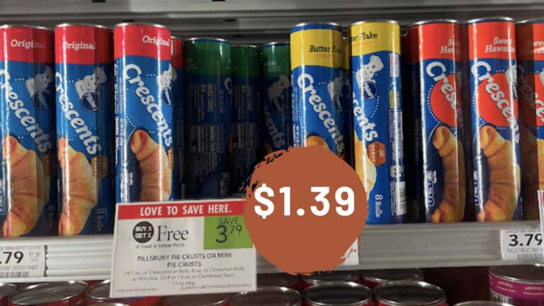 $1.39 Pillsbury Crescents, Biscuits, & Cinnamon Rolls at Publix