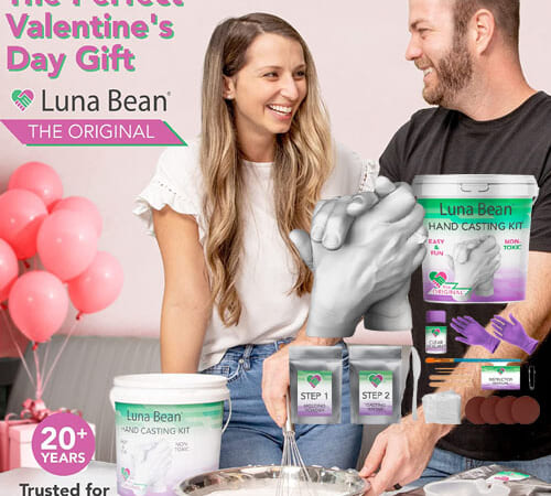 Luna Bean Hand Casting Kit for Couples $37.94 After Coupon (Reg. $60) + Free Shipping – Unique Valentines Gift Idea