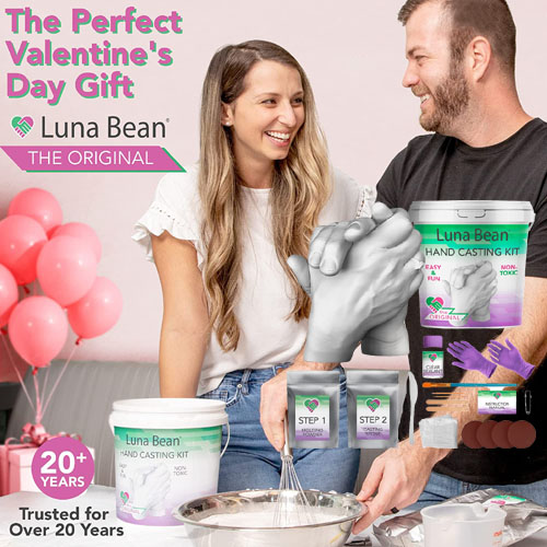 Luna Bean Hand Casting Kit for Couples $37.94 After Coupon (Reg. $60) + Free Shipping – Unique Valentines Gift Idea