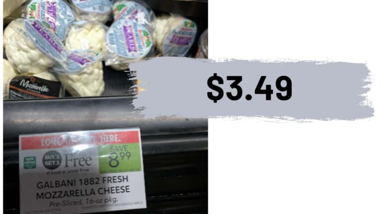 16 oz. Galbani Mozzarella for $3.49 (reg. $8.99)