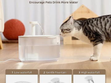 Cat 118 oz Water Fountain $15.99 After Code (Reg. $32) + Free Shipping – FAB Ratings!