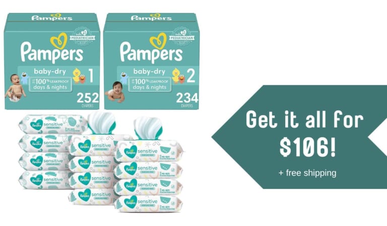 2-Months of Pampers Diapers & Wipes For $106 (reg. $141)