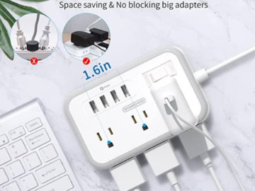 6-Outlet 4-USB Power Strip $12 After Coupon + Code (Reg. $24) – FAB Ratings!