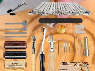 52-Piece Leather Tools Kit with Stitching Groover $25.84 After Code (Reg. $47) + Free Shipping – FAB Ratings!