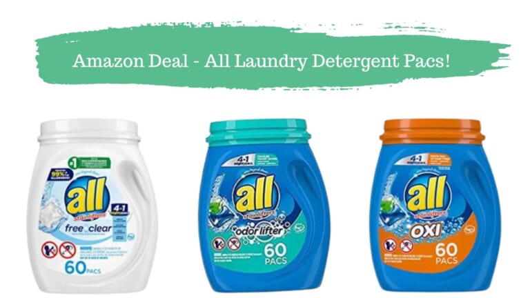 All Laundry Detergent Pacs 60-Count $11 (reg. $20)