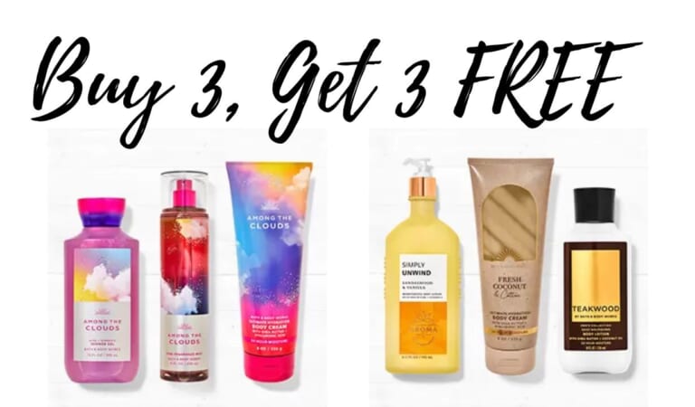 Bath & Body Works B3G3 Free Body Care Sale