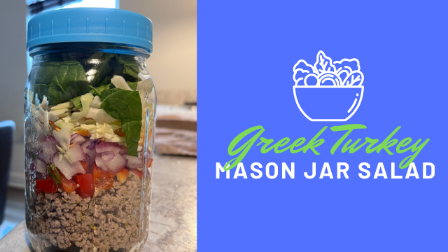 Greek Turkey Salad (Mason Jar Salad)