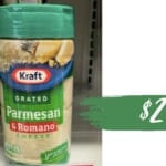 Stacking Deals on Kraft Parmesan Cheese | $2 at Publix