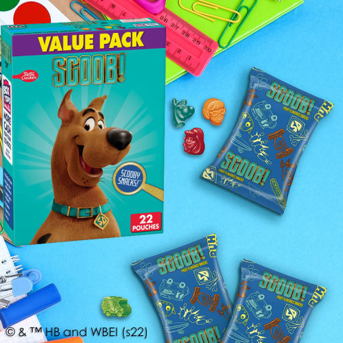 FOUR Boxes 22-Ct Scooby Doo Fruit Flavored Snacks Treat Pouches as low as $3.26 PER BOX After Coupon (Reg. $6) – $0.15/ Pouch + Free Shipping + Buy 4, save 5%