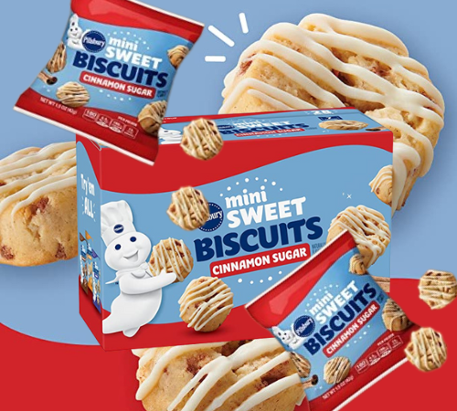 28-Count Pillsbury Soft Baked Mini Sweet Biscuits, Cinnamon Sugar as low as $2.99 After Coupon (Reg. $4.53) + Free Shipping – 11¢/Biscuit