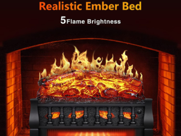 Today Only! Electric Fireplace Log Set Heater $83.99 Shipped Free (Reg. $119.99) – FAB Ratings!