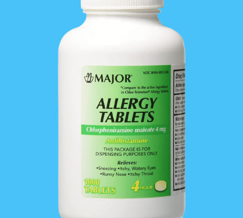 1000-Count Major Pharmaceuticals Chlorpheniramine Maleate Anti-Allergy Tablets, 4mg as low as $7.46 Shipped Free (Reg. $12) – 4.6K+ FAB Ratings! Less than a cent per tablet