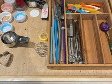 52 Weeks of Organizing: The silverware drawer & stair walls and carpet