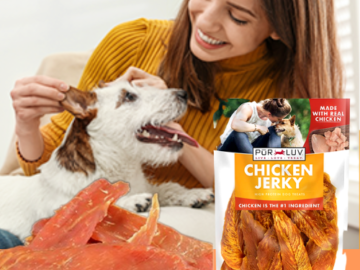 Pur Luv 16-Oz  Chicken Jerky Rawhide-Free Dog Treats as low as $6.59 After Coupon (Reg. $13) + Free Shipping – 4.9K+ FAB Ratings!