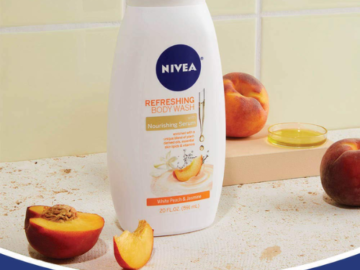 FOUR Bottles of NIVEA Body Wash with Nourishing Serum, 20 Oz as low as $3.72 EACH Bottle After Coupon (Reg. $8) + Free Shipping + Buy 4, Save 5% – White Peach & Jasmine or Coconut & Almond Milk