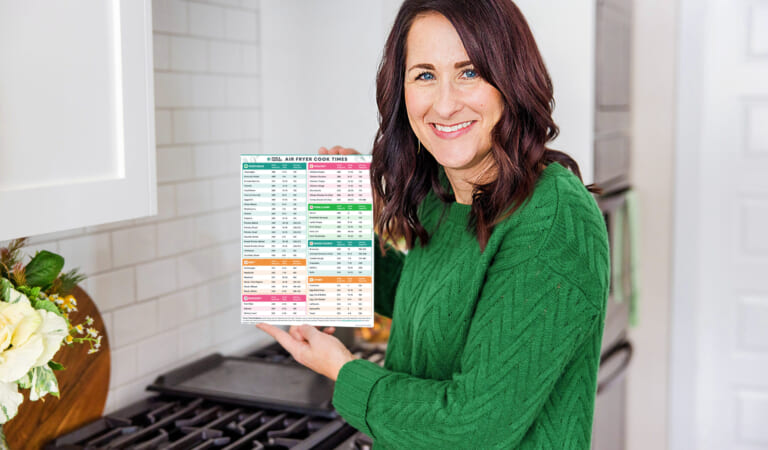 Our Air Fryer Magnetic Cheat Sheet Cooking Times Chart is Your Guide for Air Frying 88 Foods! Water Resistant, Easy to Clean