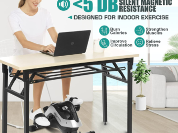 Burn calories while working at a desk with Under Desk Bike Pedal Exerciser for just $69.99 After Code (Reg. $233.33) + Free Shipping