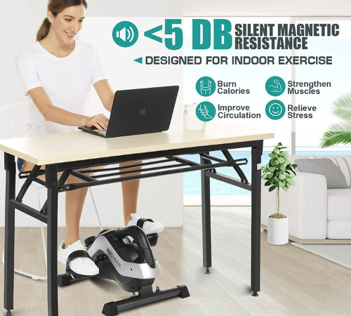 Burn calories while working at a desk with Under Desk Bike Pedal Exerciser for just $69.99 After Code (Reg. $233.33) + Free Shipping