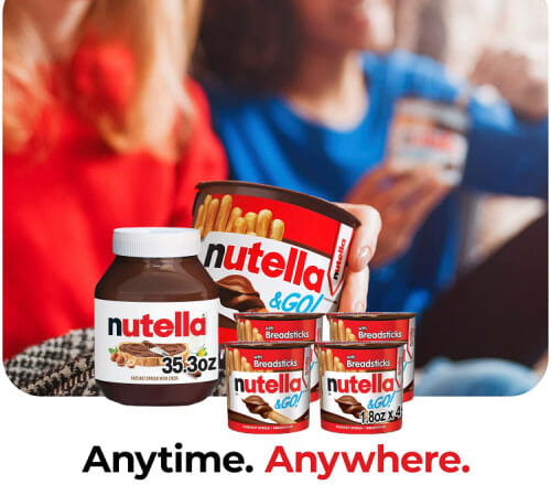 Big Jar of Nutella 35.3-Oz + 4-Packs Nutella & Go as low as $9.27 Shipped Free (Reg. $16.84) – Great Easter Basket Stuffer