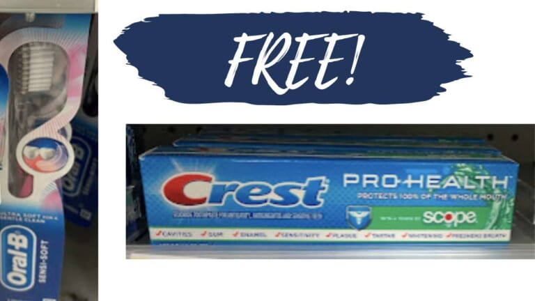 FREE Crest Toothpaste & Oral-B Toothbrush at Walgreens