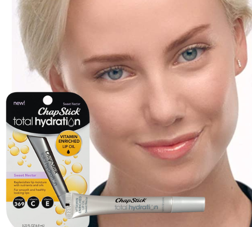 FOUR ChapStick Total Hydration Sweet Nectar Vitamin Enriched Lip Oil as low as $2.20 EACH After Coupon (Reg. $6) + Free Shipping – 1.2K+ FAB Ratings! + Buy 4, Save 5%