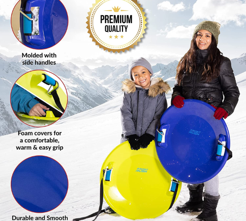 Saucer Sled with Foam Grips & Pull Cord Straps $9.99 (Reg. $24.29) – FAB Ratings! LOWEST PRICE