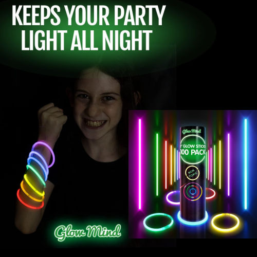 100 Count 8-Inch Ultra Bright Glow Sticks with Connectors $6.99 (Reg. $20) – $0.07 each, 17K+ FAB Ratings! Great For Bracelets and Necklaces