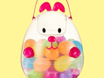 Jumbo Bunny Egg Carrier with 36 Easter Eggs $6.98 – 2 Colors, + Chick Carrier for the Same Price, Great for Egg Hunts, Storing Candy, and More