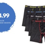 Reebok Men’s Performance Boxer Briefs 4-Pack Only $14.99 (reg. $40)