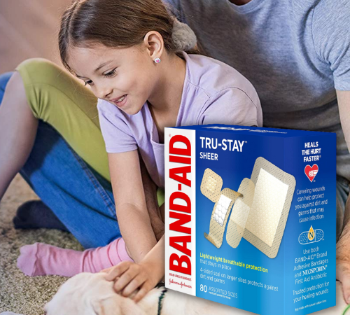 FOUR Boxes of 80-Count Band-Aid Tru-Stay Sheer Adhesive Bandages as low as $2.65 EACH Box (Reg. $3.28) + Free Shipping – 3¢/Bandage + Buy 4, Save 5%