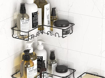 3-Pack Shower Storage Caddy $11.20 After Coupon + Code (Reg. $28) – Holds 40 Pounds of Products