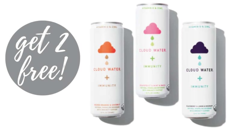 2 FREE Cloud Immunity Sparkling Waters with Aisle & Ibotta Mobile Rebates