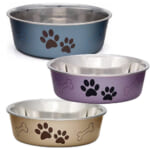 Loving Pets Metallic Bella Medium Bowl, Blueberry $4.91 (Reg. $14) -14.9K+ FAB Ratings! + More