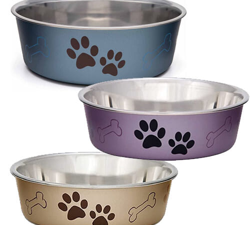 Loving Pets Metallic Bella Medium Bowl, Blueberry $4.91 (Reg. $14) -14.9K+ FAB Ratings! + More