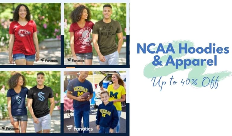 Up to 40% Off Fantatics NCAA Apparel + Extra 10% Off