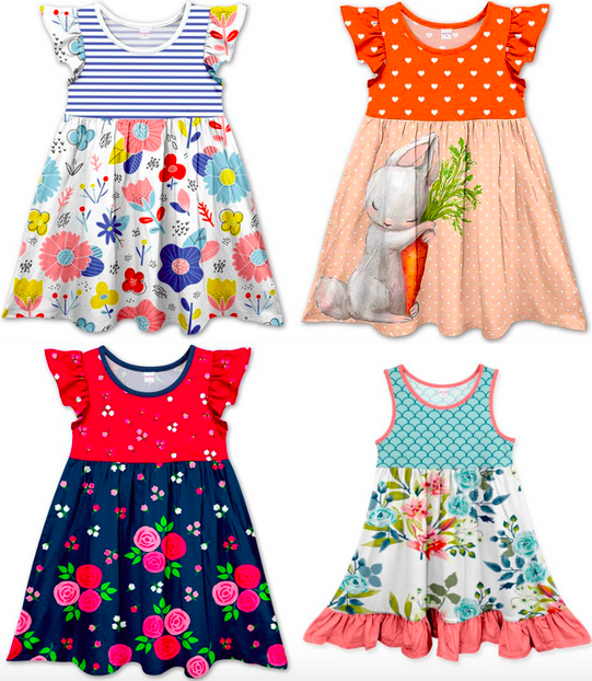 Girl’s Adorable Spring Dresses only $12.79 + shipping!