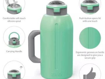 Zak Genesis 64 oz. Stainless Steel Flex Slip Double Wall Vacuum Water Bottle  $23.99 (Reg. $41.49) – 5 Colors!