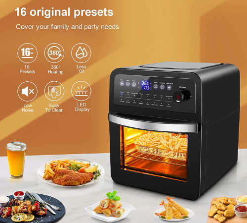 Today Only! Cook your favorite fries, wings and chicken drumsticks with this 16-in-1 13QT Toaster Oven Air Fryer for just $106.49 After Code (Reg. $212.99)