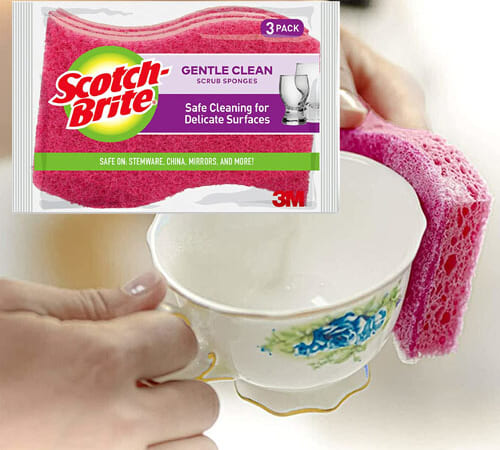 FOUR 3-Pack Scotch-Brite Brite Delicate Care Scrub Sponge as low as $3 EACH Shipped Free (Reg. $23.73) – $1/Sponge + Buy 4, save 5%