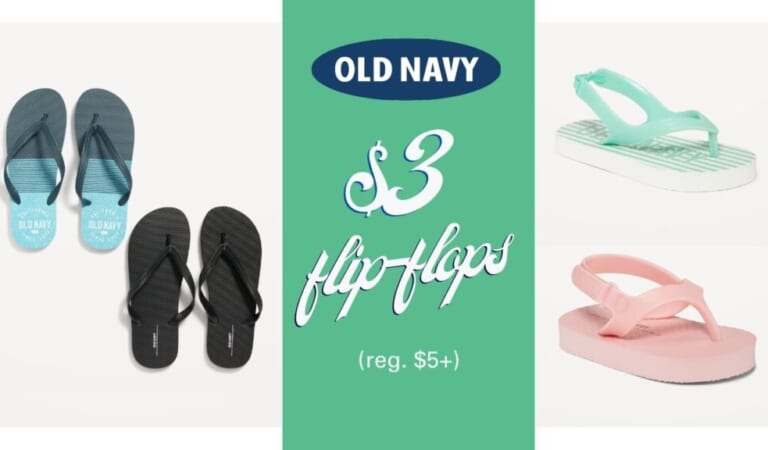 Old Navy Flip-Flops Only $3 (reg. $5+)